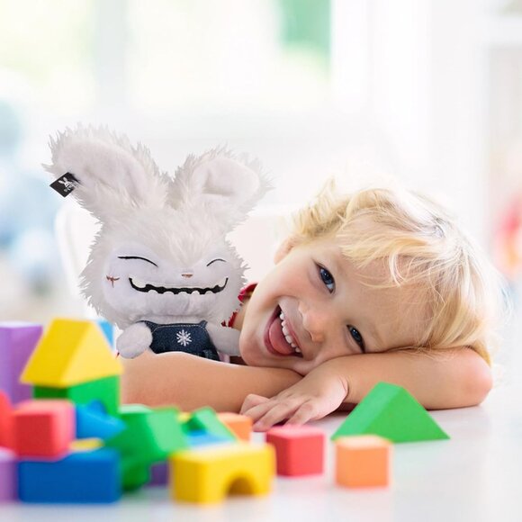 Halloween Scary Stuffed Animal Creepy Spooky Plush Bunny Movable Limbs Doll - Picture 8 of 8